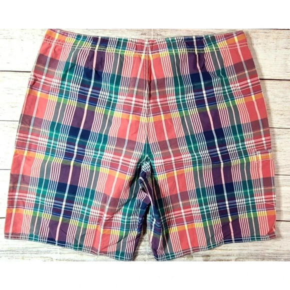 Polo Ralph Lauren Men's Swim Board Shorts Swimwear Size 36 Plaid Hook & Fly - Picture 2 of 6